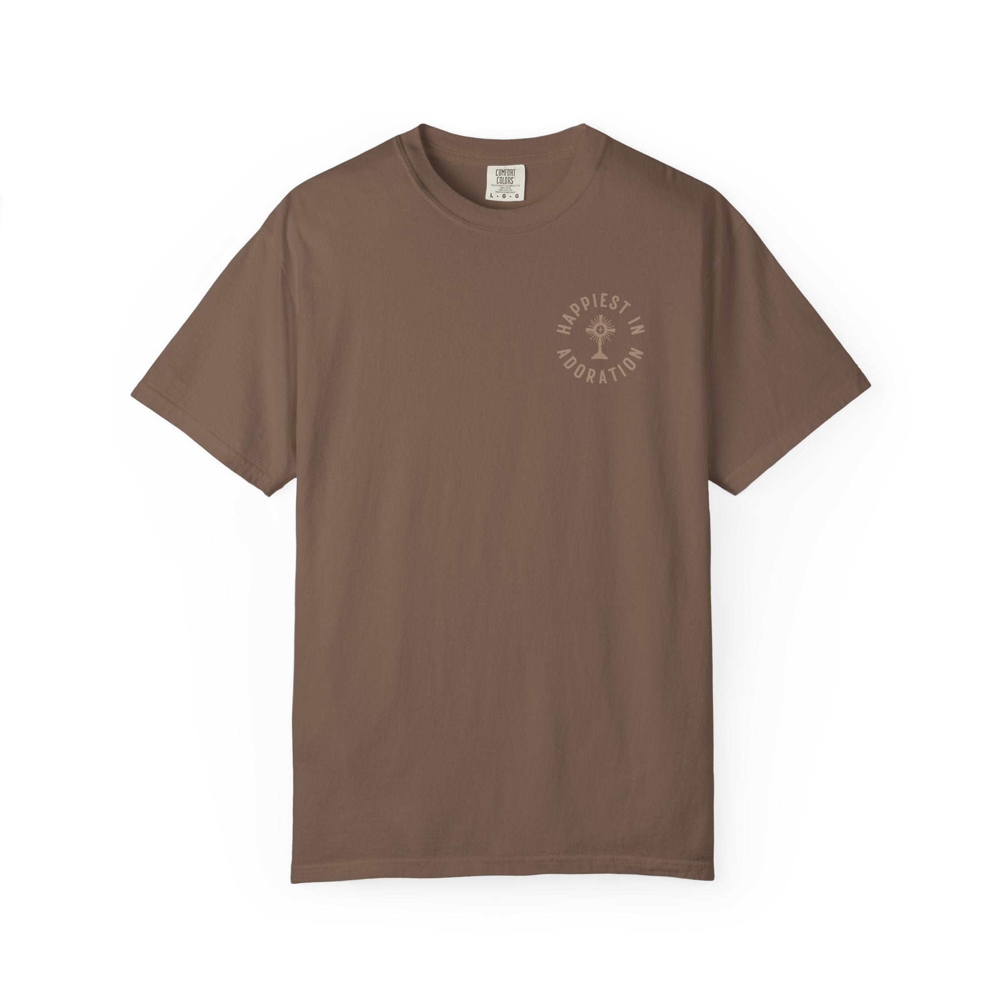 "Happiest in Adoration" Crest T-Shirt