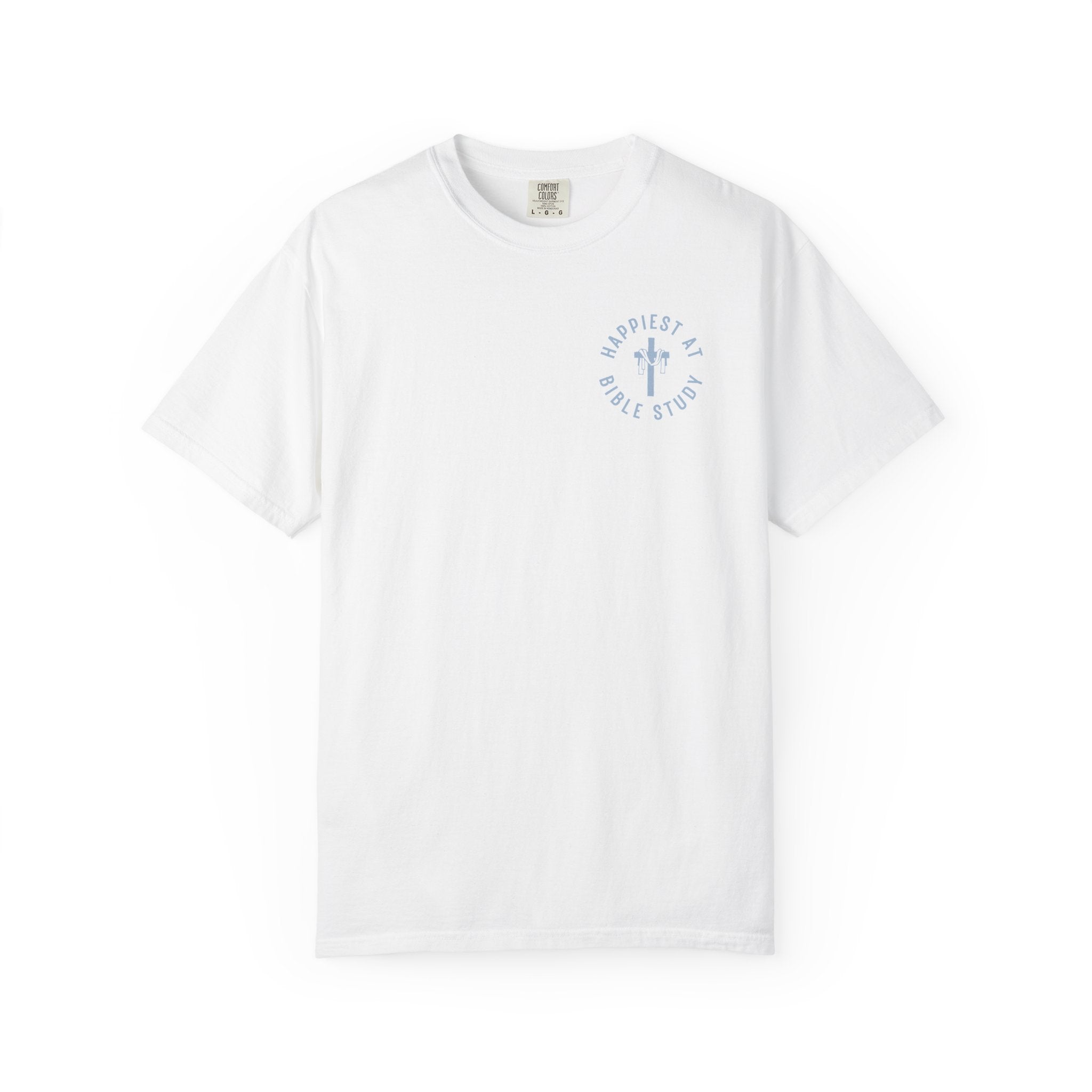 "Happiest at Bible Study" Crest T-Shirt