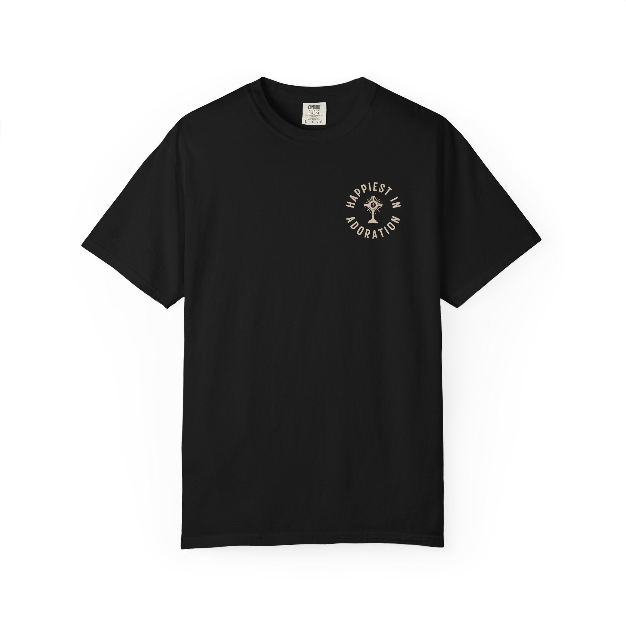 "Happiest in Adoration" Crest T-Shirt