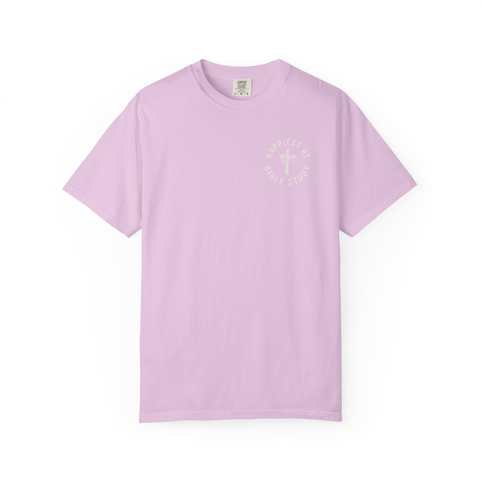 "Happiest at Bible Study" Crest T-Shirt