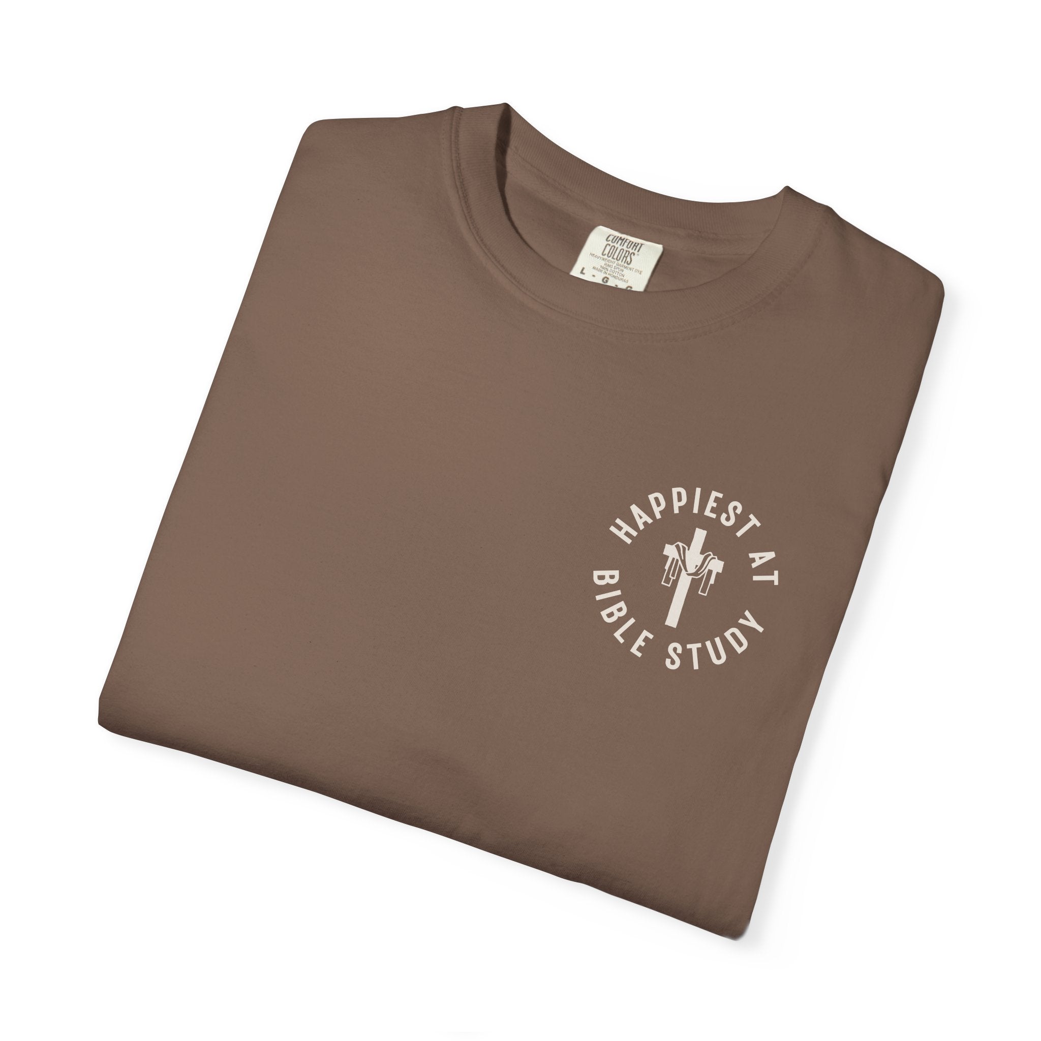 "Happiest at Bible Study" Crest T-Shirt