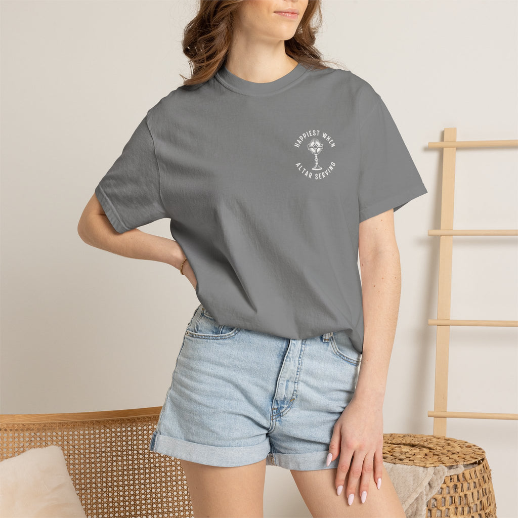 "Happiest When Altar Serving" Crest T-Shirt