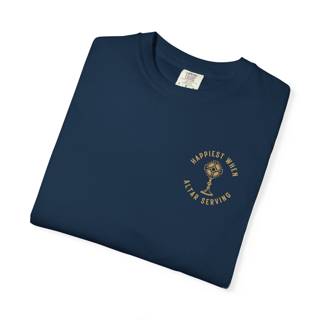 "Happiest When Altar Serving" Crest T-Shirt