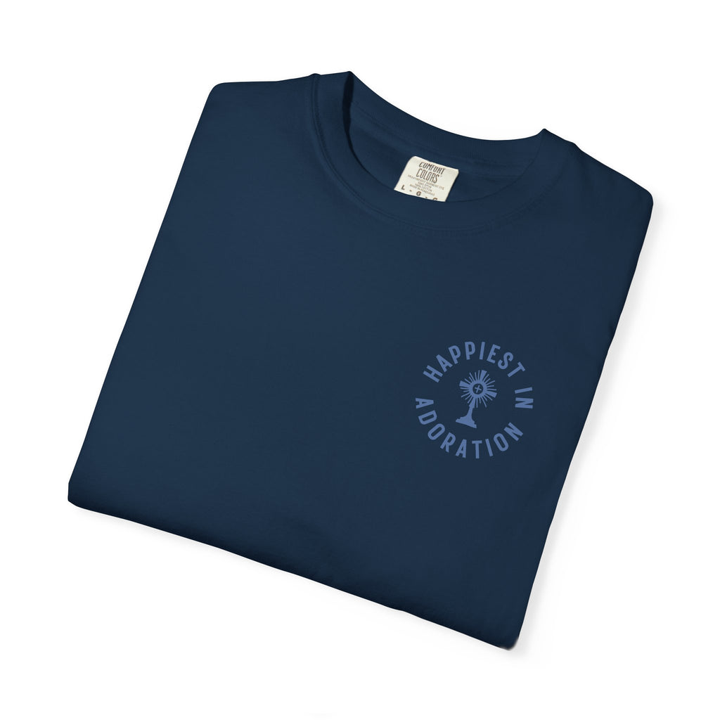 "Happiest in Adoration" Crest T-Shirt