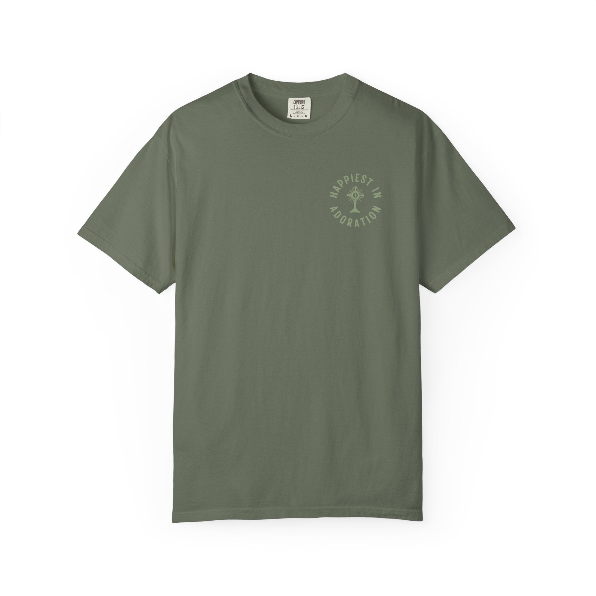 "Happiest in Adoration" Crest T-Shirt