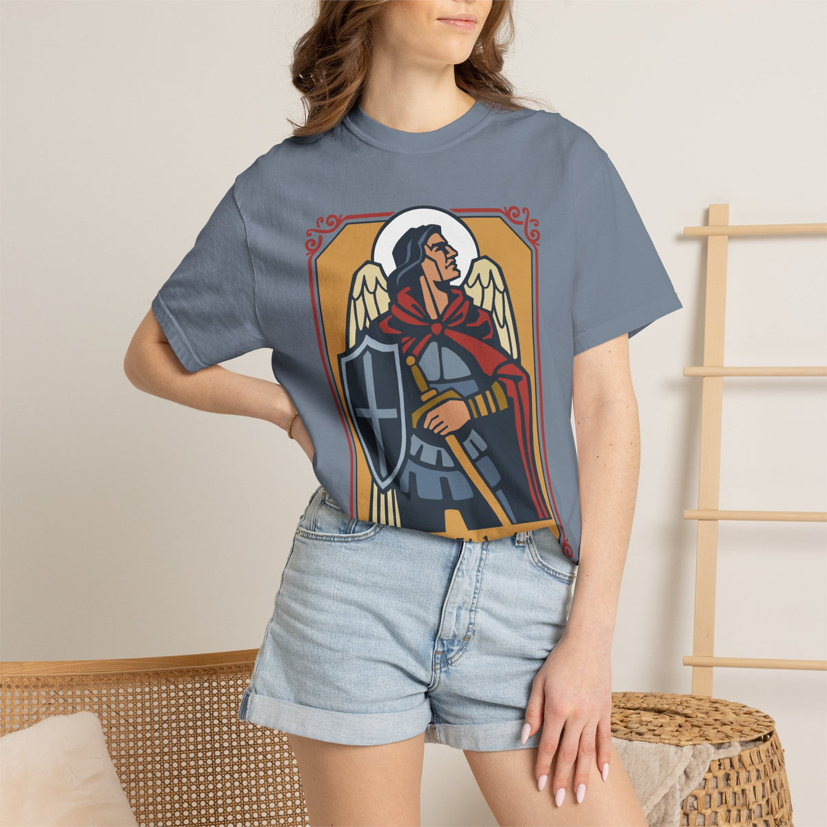 St. Michael Archangel T-Shirt | Comfort Colors Christian Tee | Catholic Gift | Faith Tee