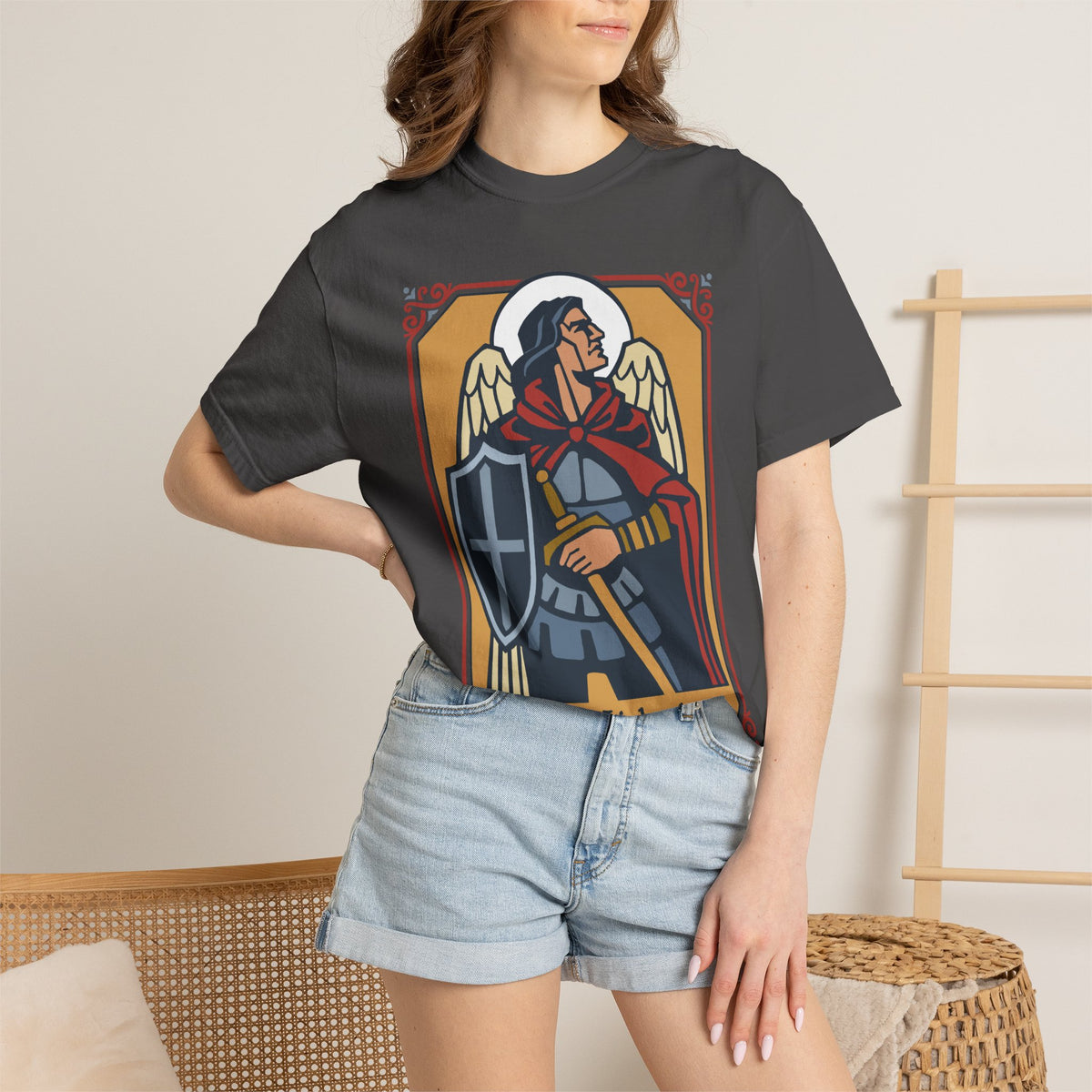 St. Michael Archangel T-Shirt | Comfort Colors Christian Tee | Catholic Gift | Faith Tee