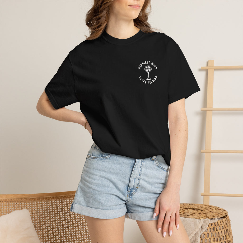 "Happiest When Altar Serving" Crest T-Shirt