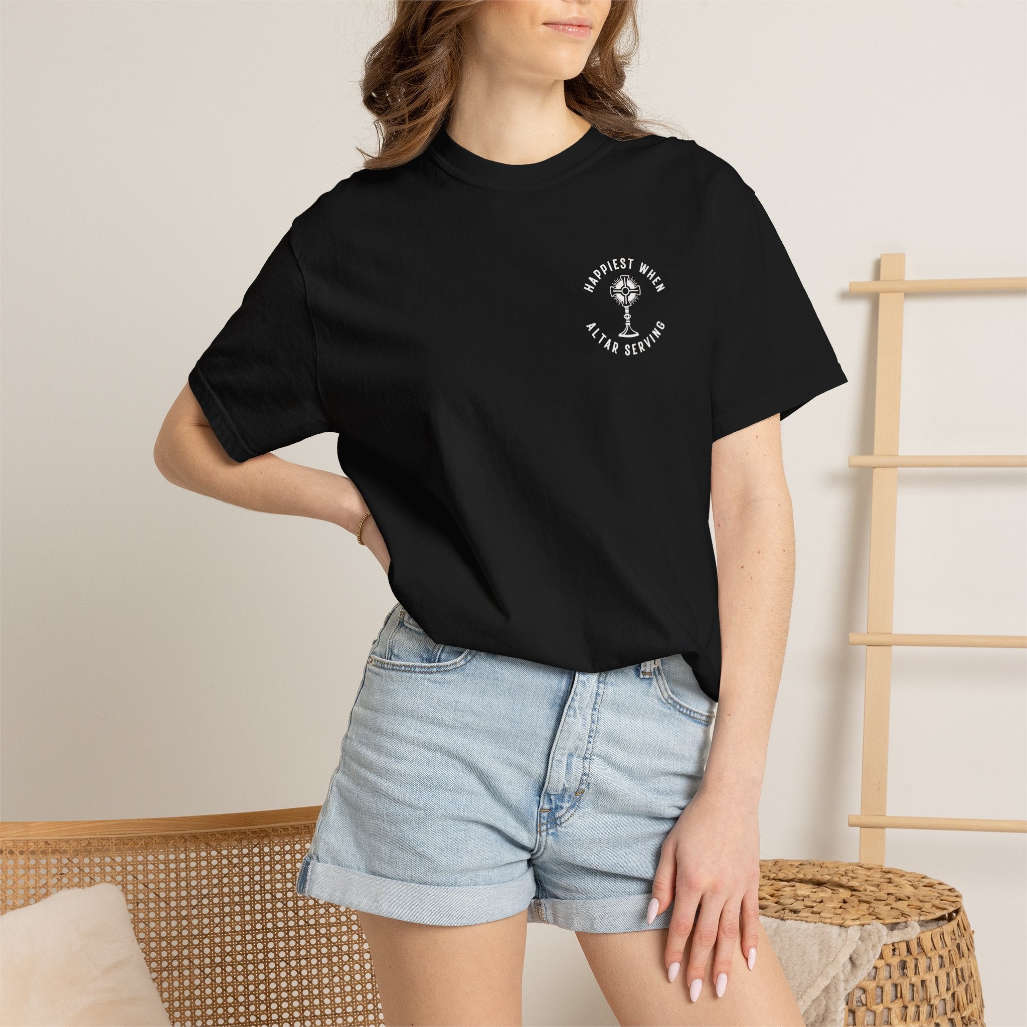 "Happiest When Altar Serving" Crest T-Shirt