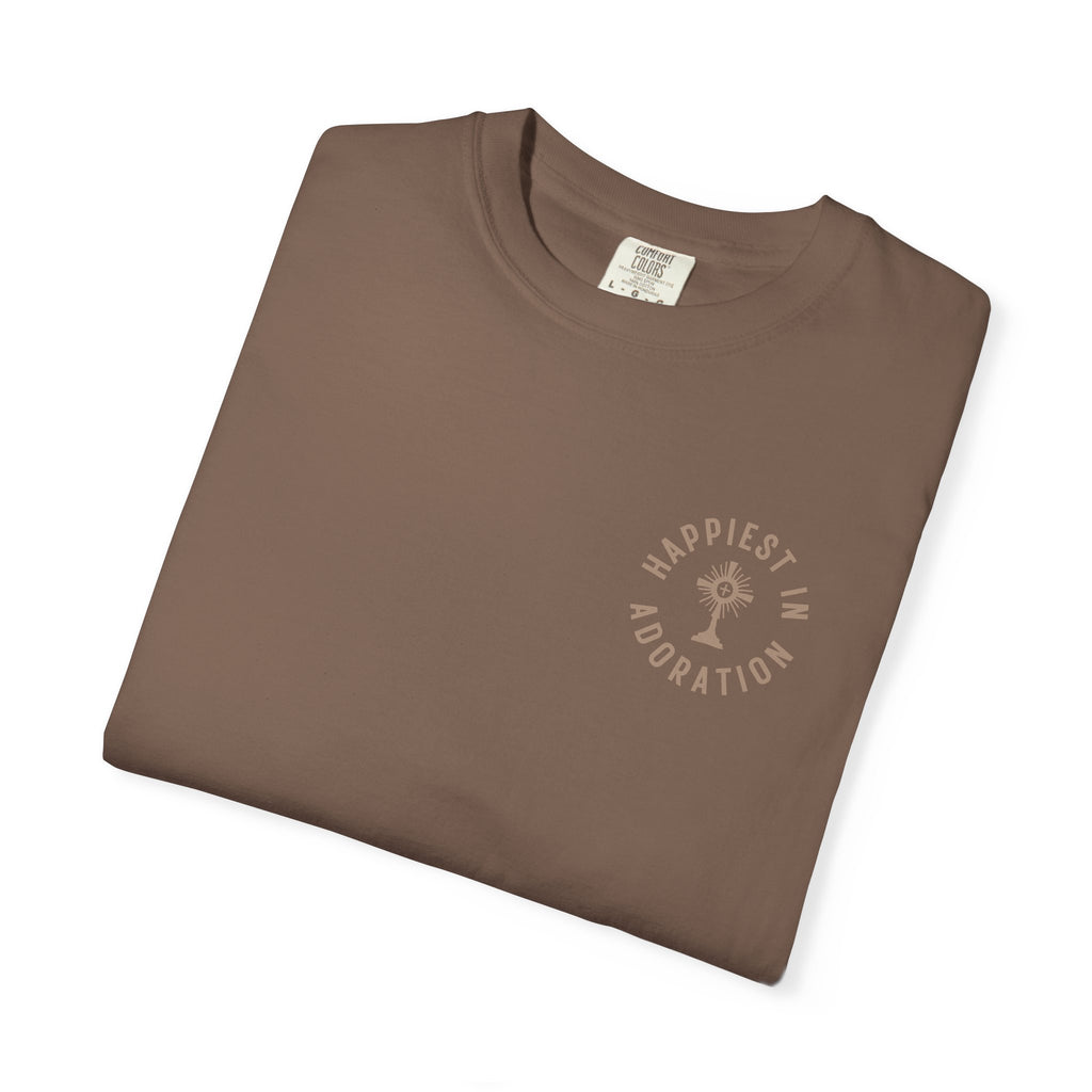 "Happiest in Adoration" Crest T-Shirt