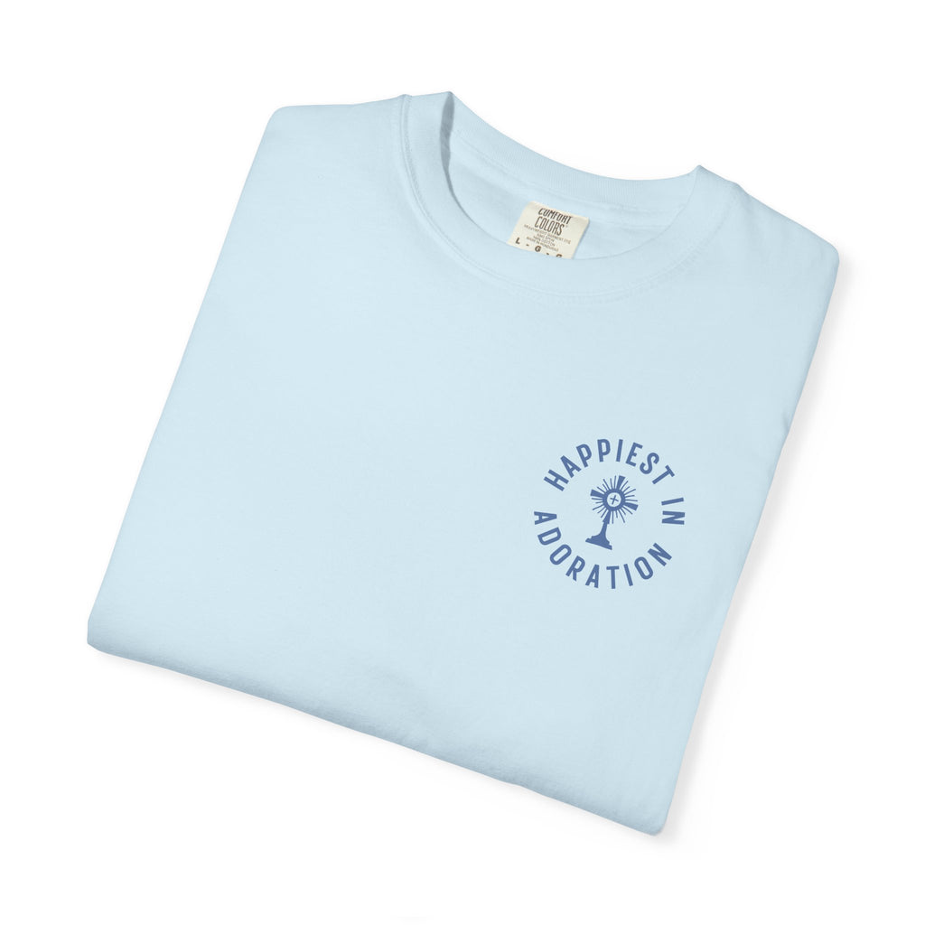 "Happiest in Adoration" Crest T-Shirt
