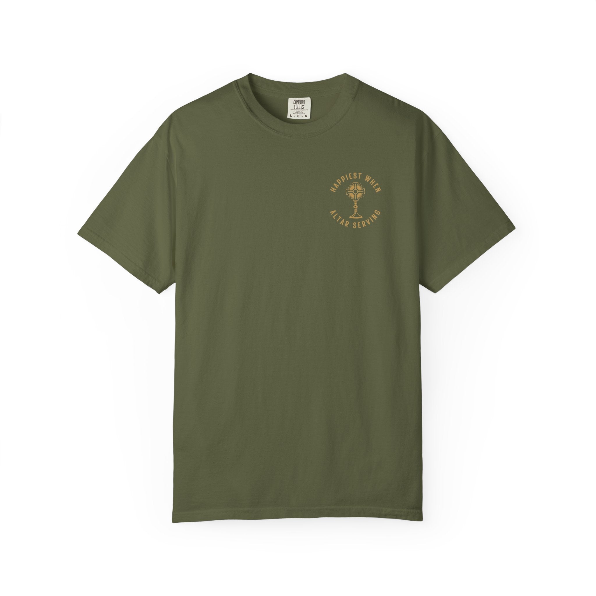 "Happiest When Altar Serving" Crest T-Shirt