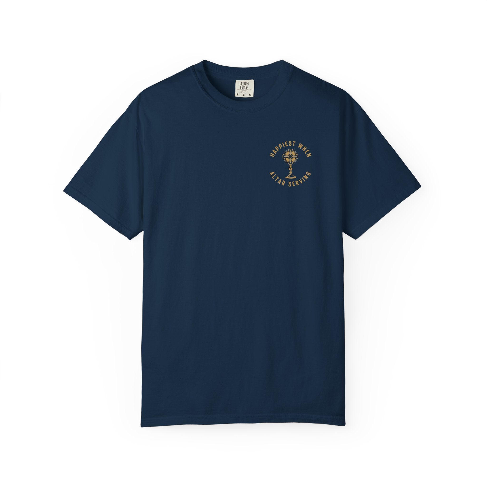 "Happiest When Altar Serving" Crest T-Shirt