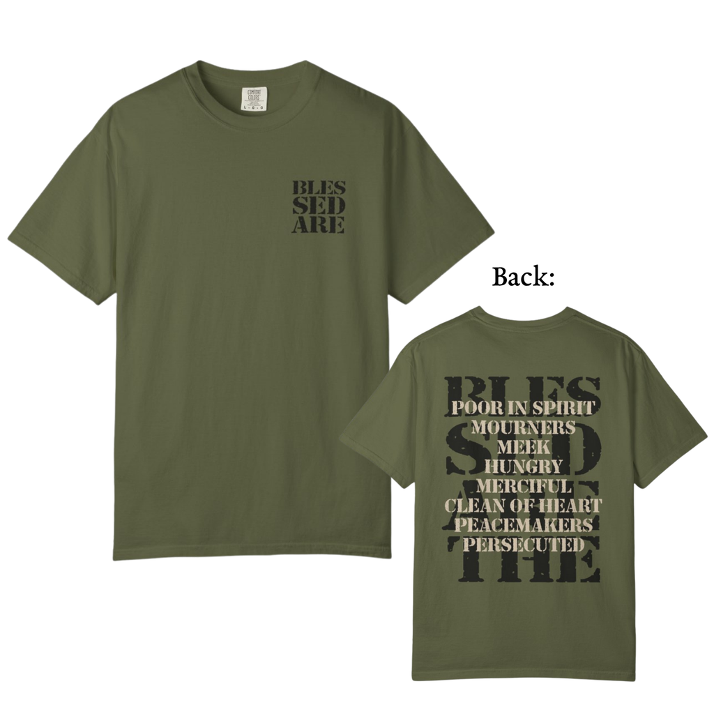 Blessed Are T-Shirt | Beatitudes Scripture Faith Christian Tee