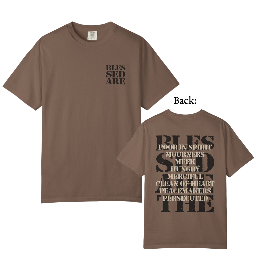Blessed Are T-Shirt | Beatitudes Scripture Faith Christian Tee