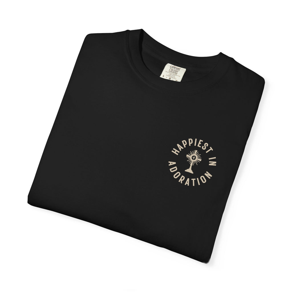 "Happiest in Adoration" Crest T-Shirt
