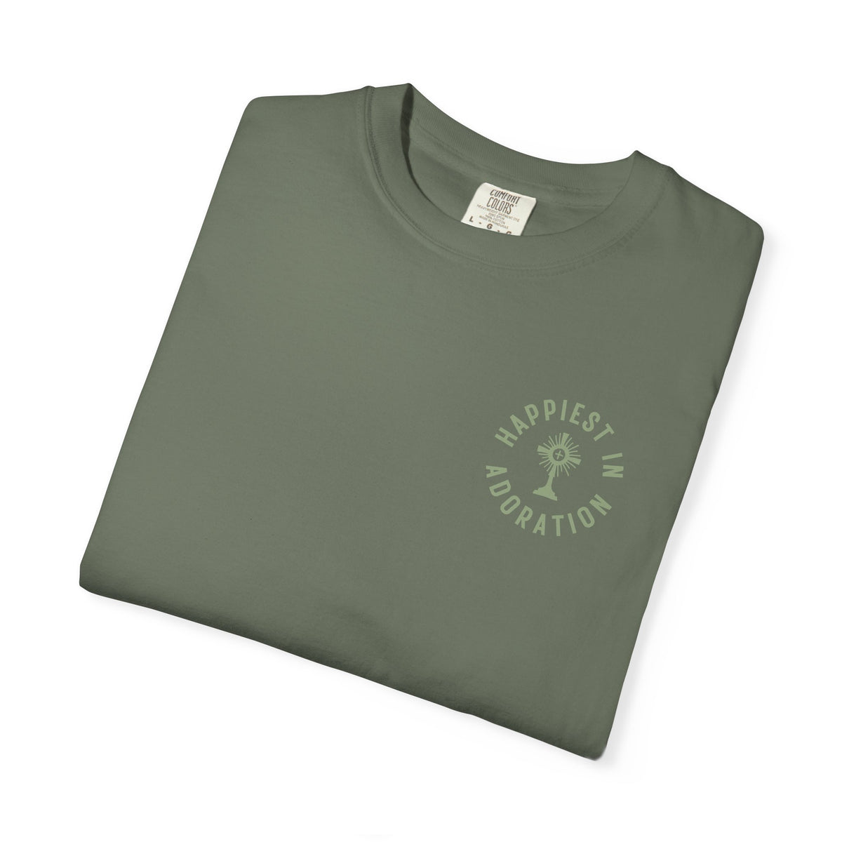 "Happiest in Adoration" Crest T-Shirt