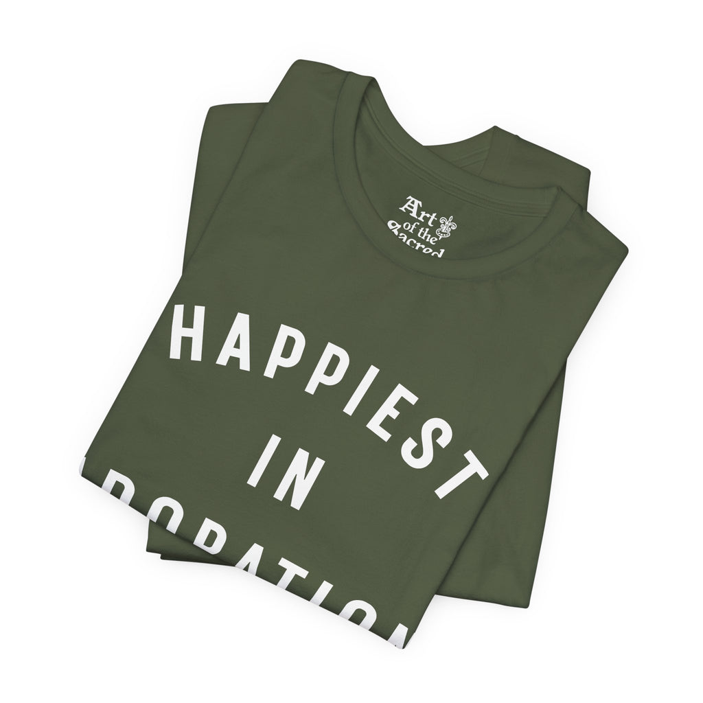 "Happiest in Adoration" T-Shirt