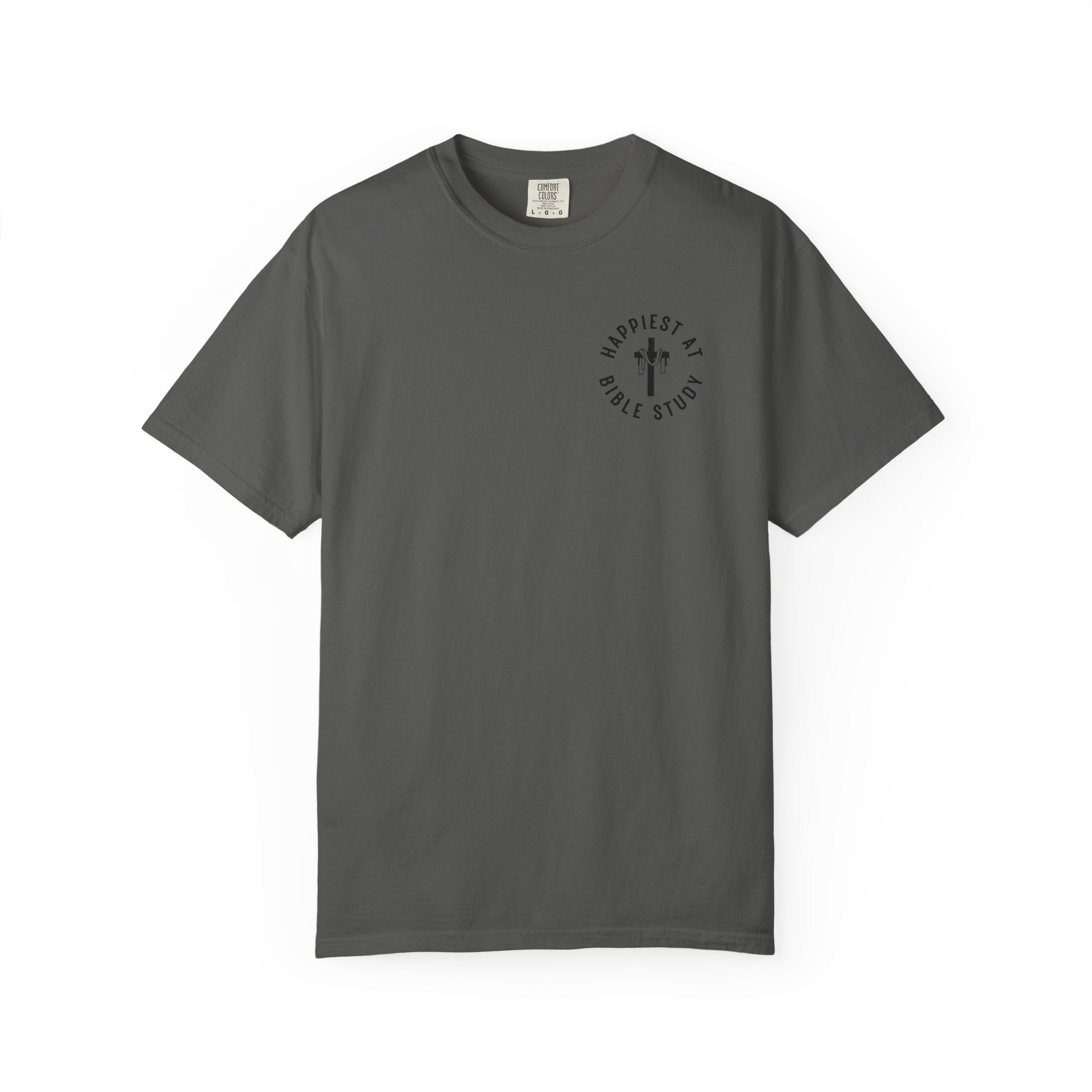 "Happiest at Bible Study" Crest T-Shirt