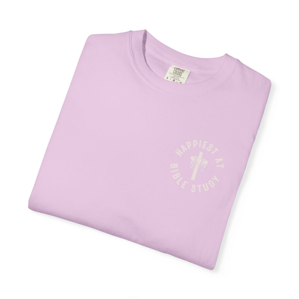 "Happiest at Bible Study" Crest T-Shirt