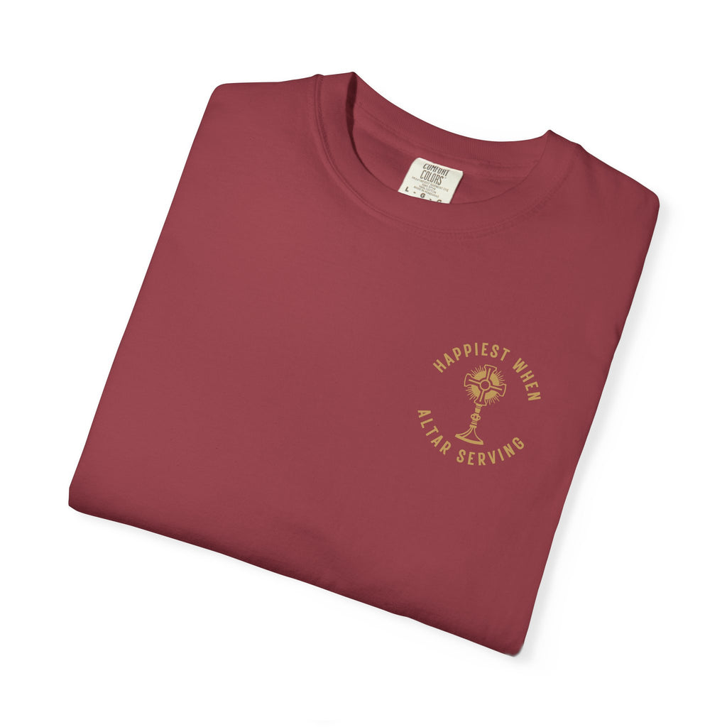 "Happiest When Altar Serving" Crest T-Shirt