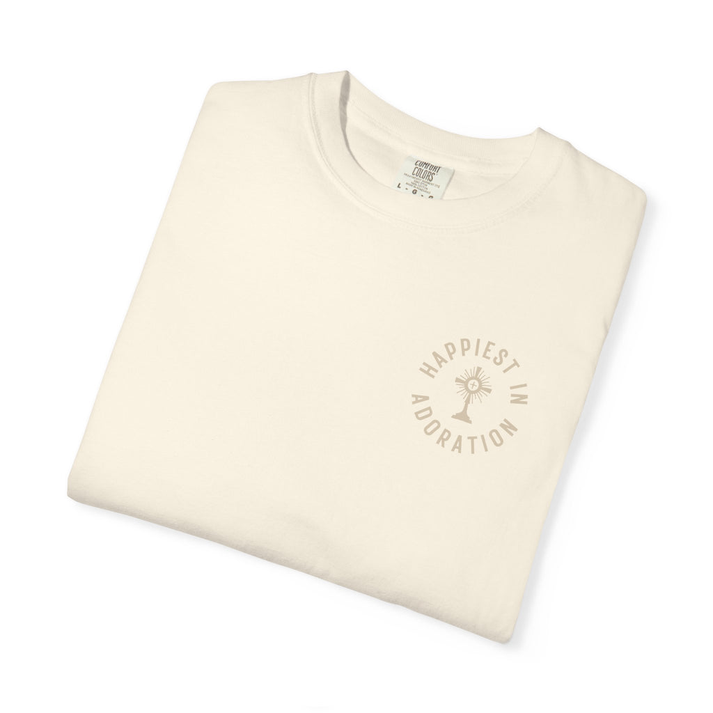 "Happiest in Adoration" Crest T-Shirt