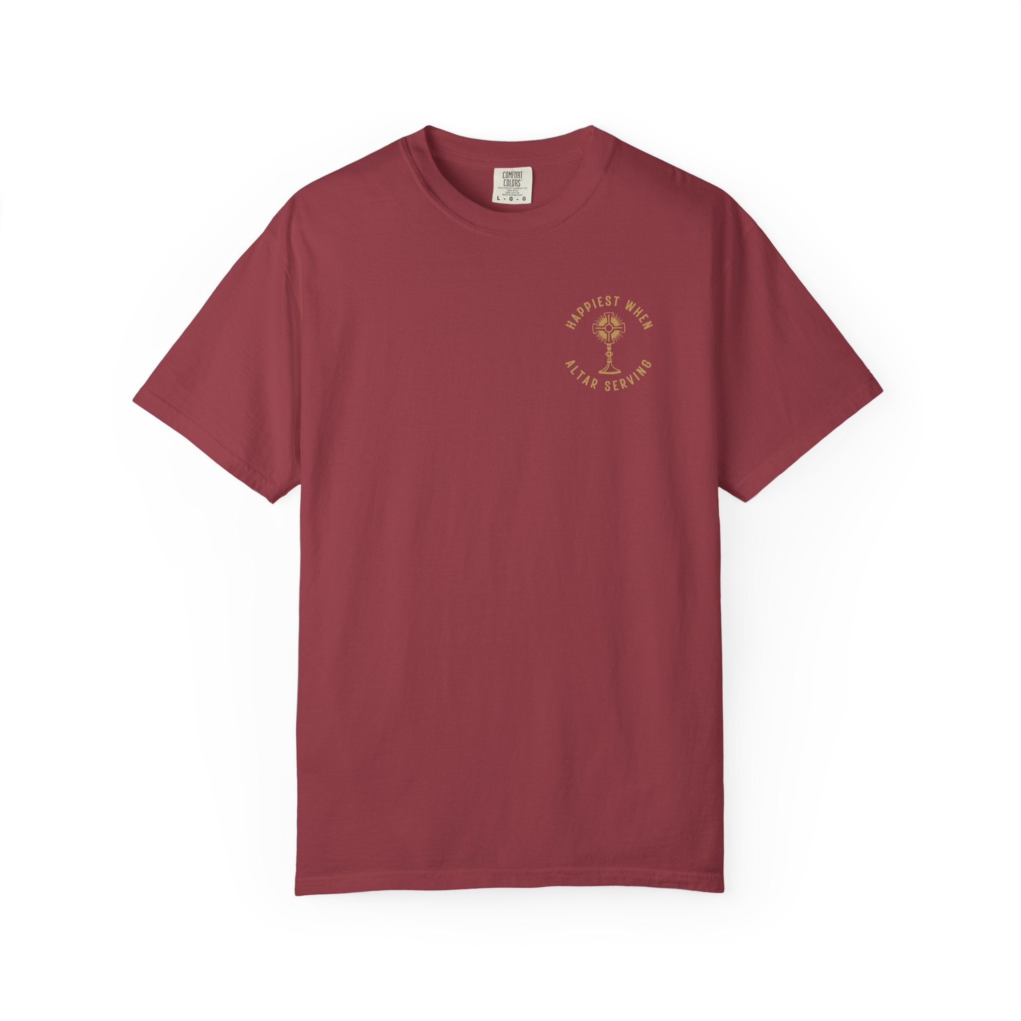 "Happiest When Altar Serving" Crest T-Shirt