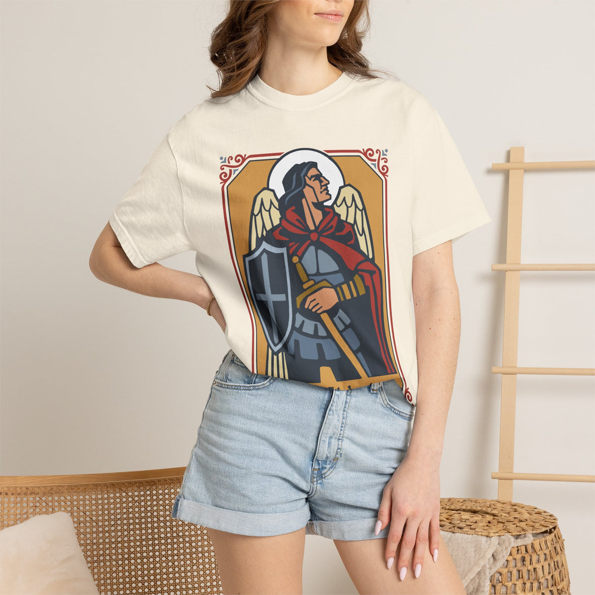 St. Michael Archangel T-Shirt | Comfort Colors Christian Tee | Catholic Gift | Faith Tee