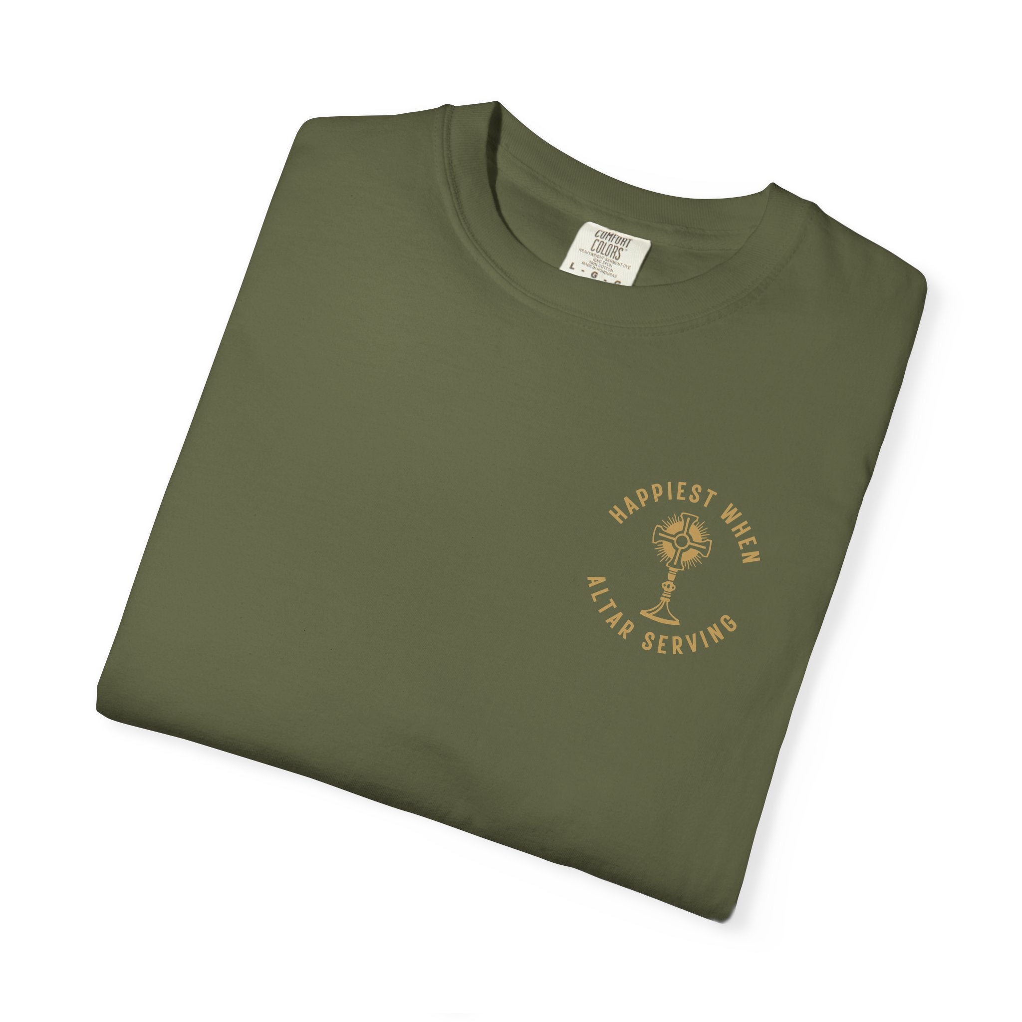 "Happiest When Altar Serving" Crest T-Shirt