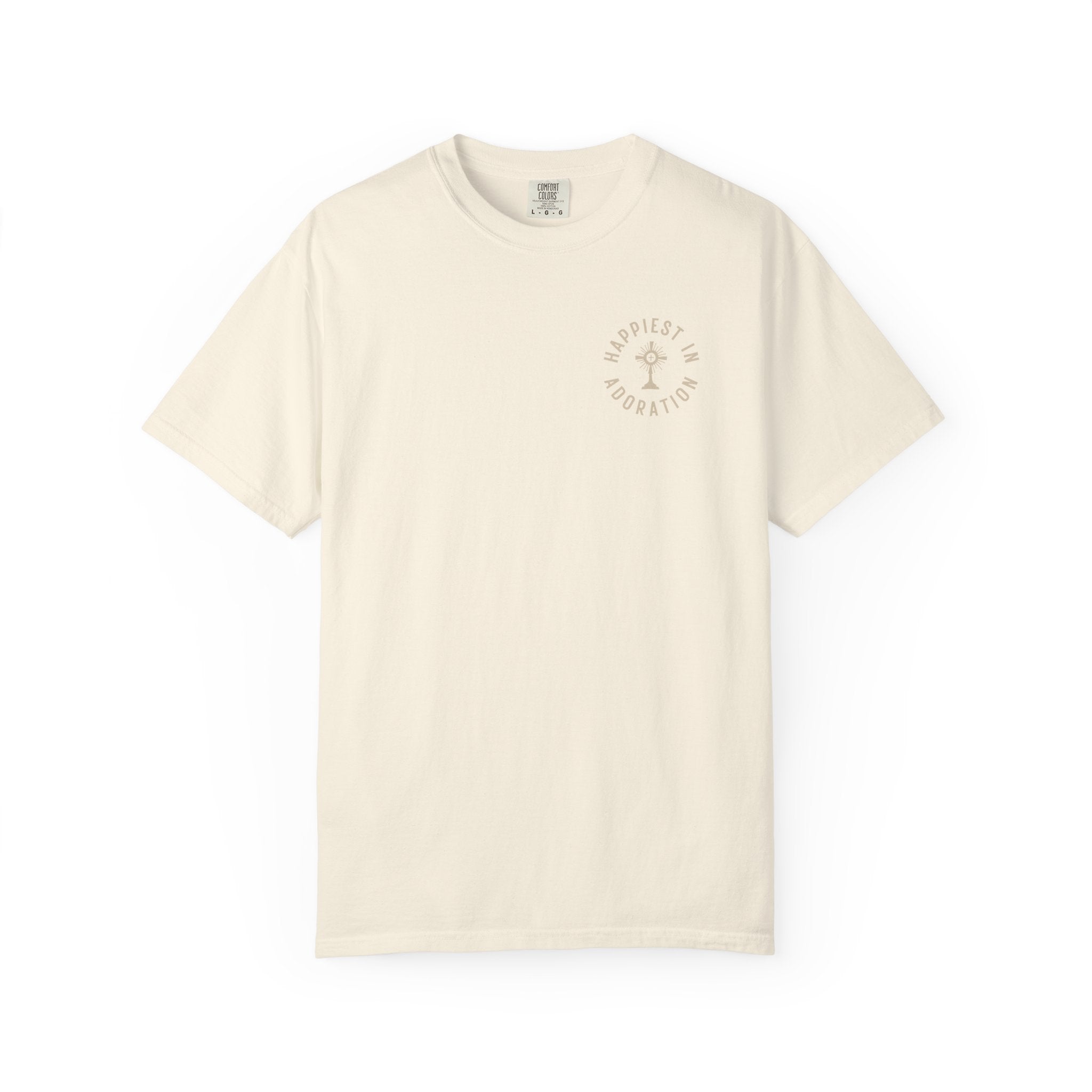 "Happiest in Adoration" Crest T-Shirt