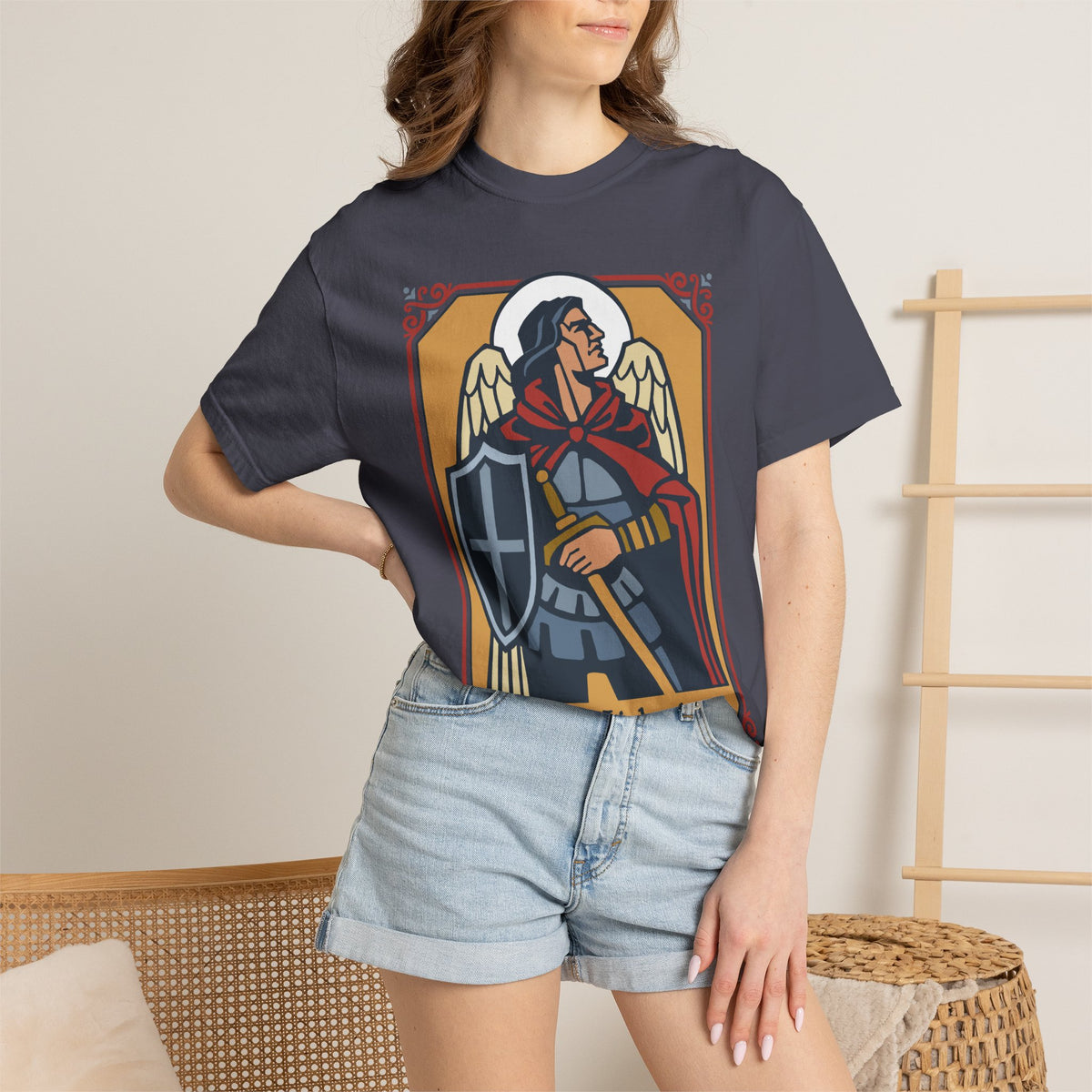 St. Michael Archangel T-Shirt | Comfort Colors Christian Tee | Catholic Gift | Faith Tee