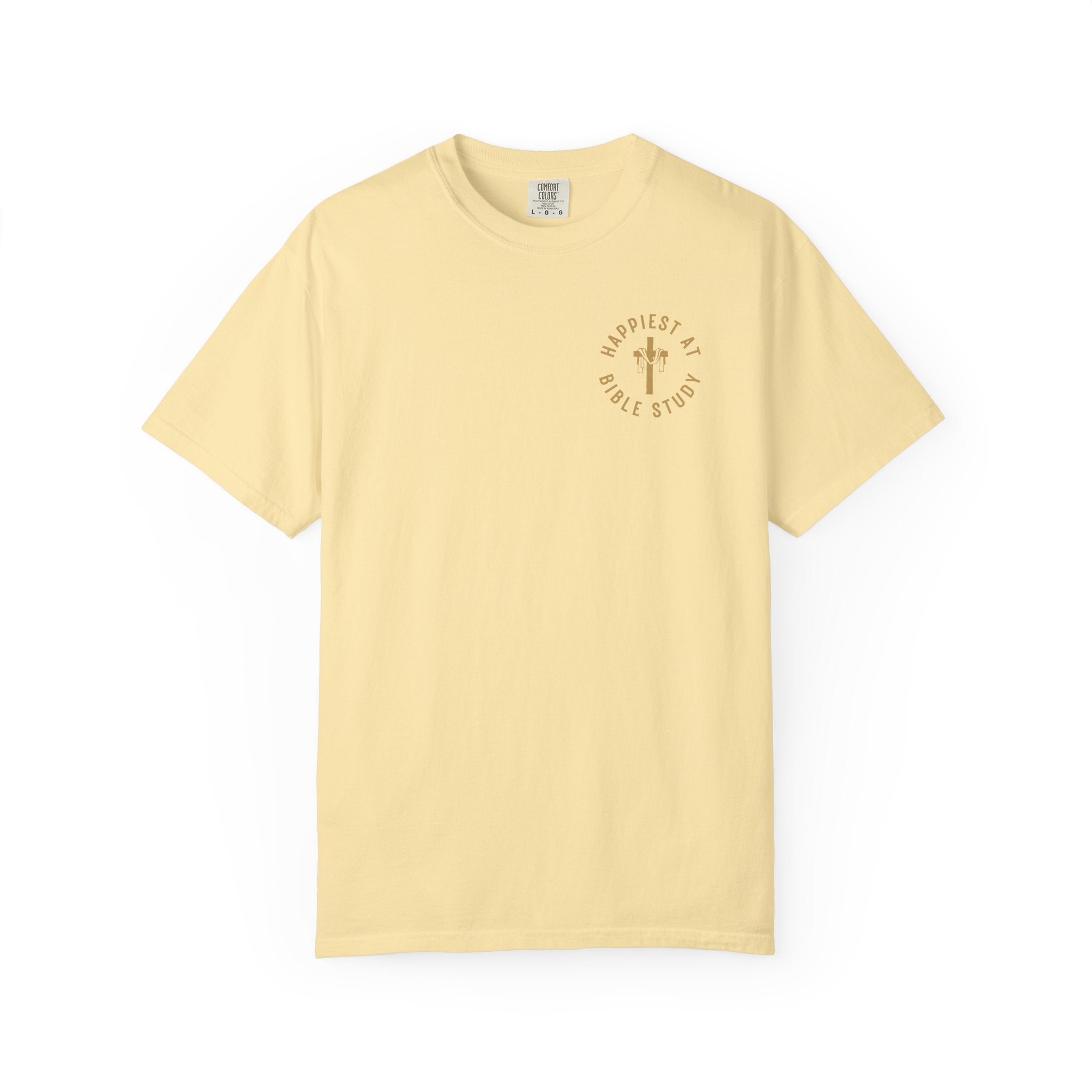 "Happiest at Bible Study" Crest T-Shirt