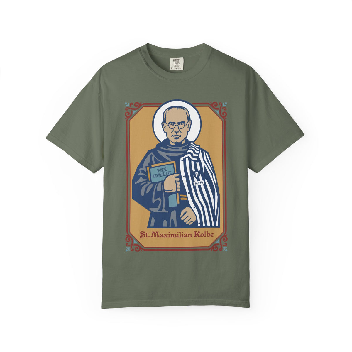 St. Maximilian Kolbe T-Shirt | Comfort Colors | Catholic Gift | Faith Tee
