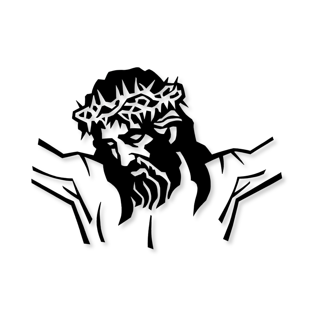 Christ Crucified Sticker - Transparent