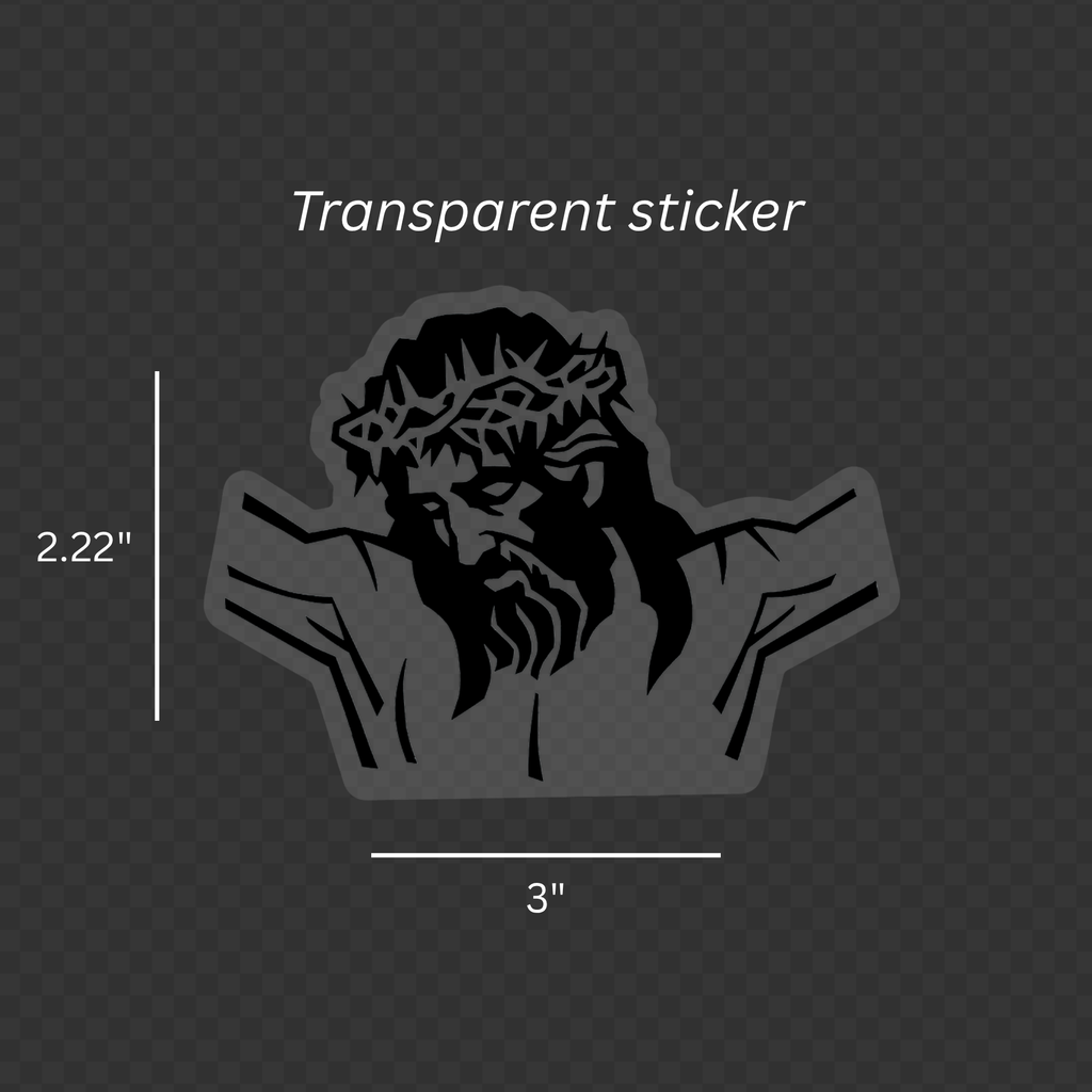 Christ Crucified Sticker - Transparent