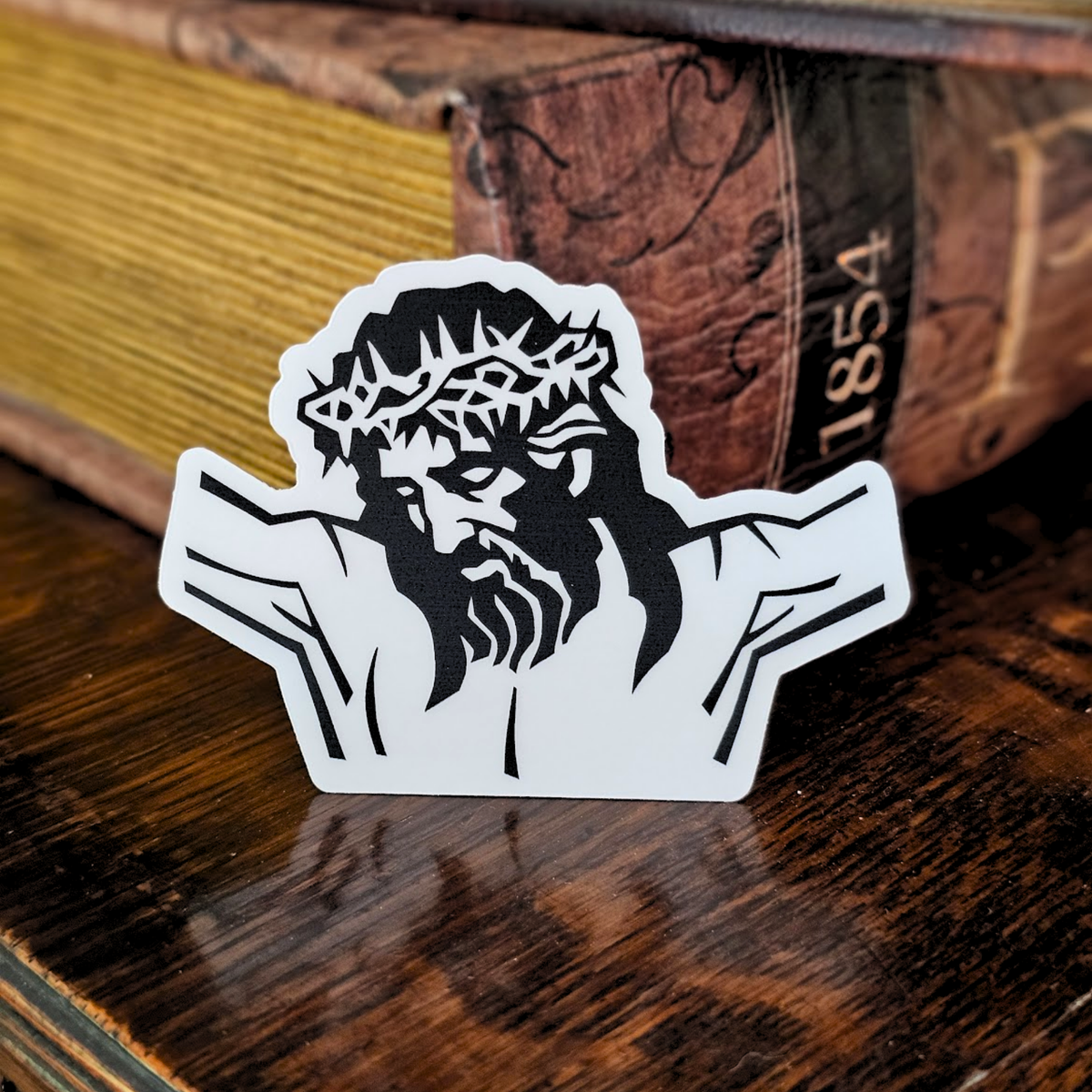 Christ Crucified Sticker - Transparent