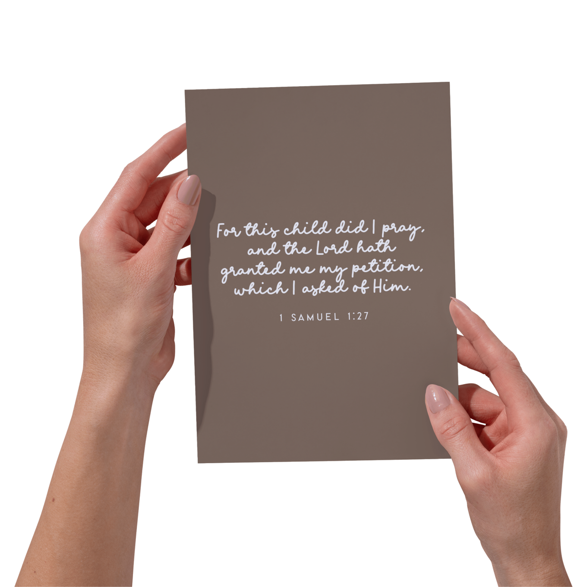 For This Child I Have Prayed 5x7" Card