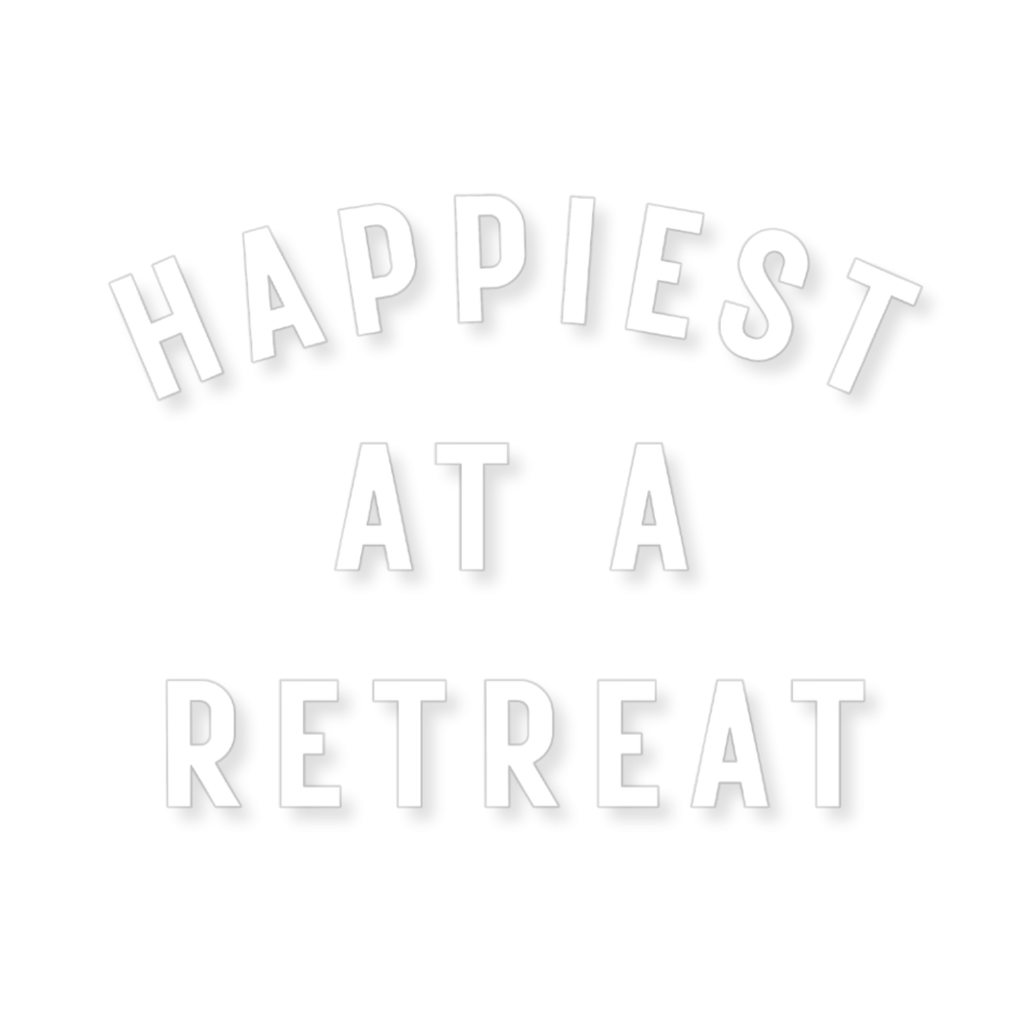 Happiest On a Retreat Sticker - Transparent