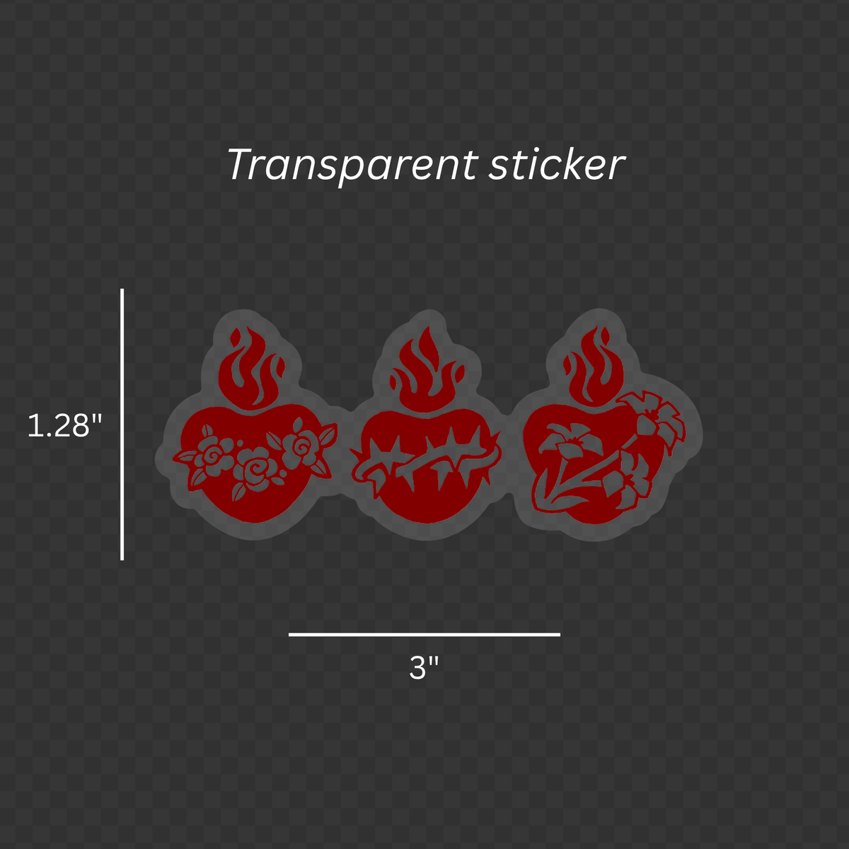 Sacred Hearts Sticker - Transparent