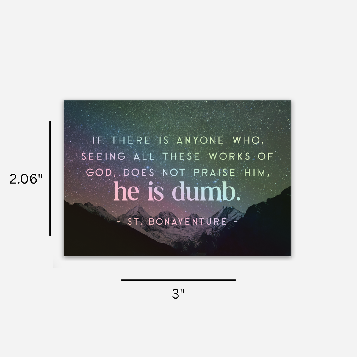 St. Bonaventure Quote Sticker - Holographic