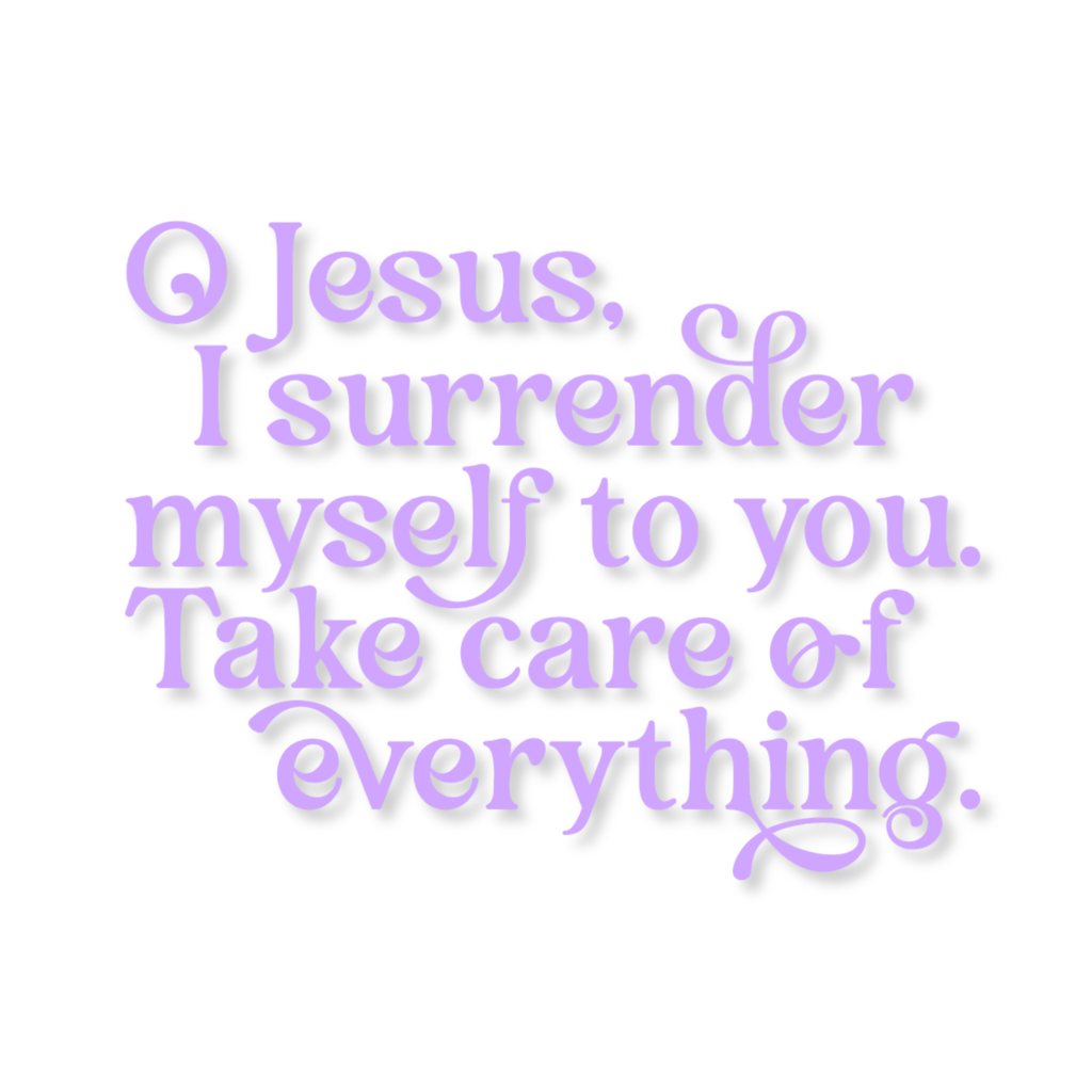 Surrender Prayer Sticker - Transparent