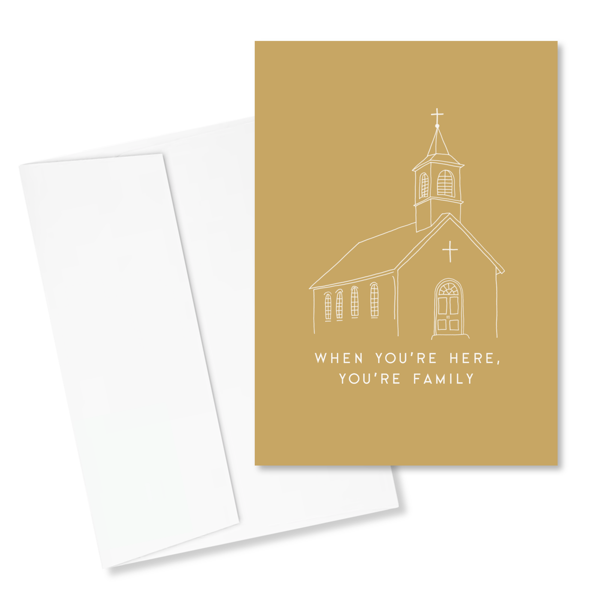 At Church, You're Family 5x7" Card
