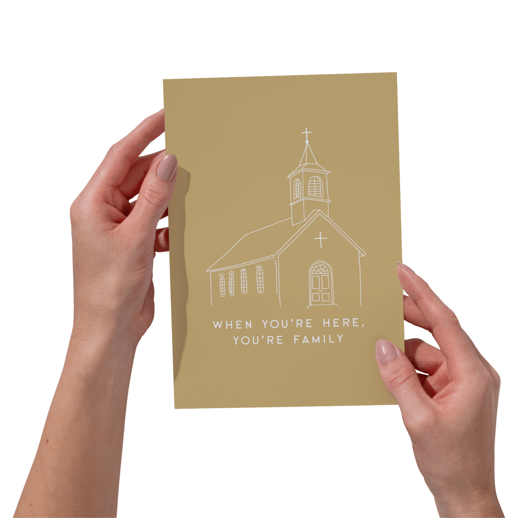 At Church, You're Family 5x7" Card